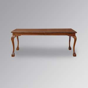 Chippendale Extending Table - 200 to 280 cm - Solid Mahogany Wood - Chestnut