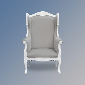 Louis Xv - Bedroom Wing Chair - French White
