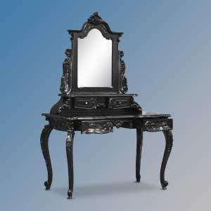 French Moulin Noir - Dressing Table With Mirror