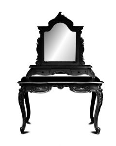 French Moulin Noir - Dressing Table W/Mirror