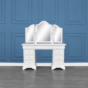 Versailles Dressing Table With Mirror (Mini) - French White