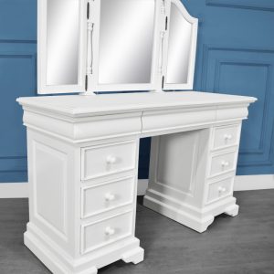 Versailles Dressing Table With Mirror (Mini) - French White
