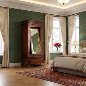Versailles Swing Mirror Wardrobe With Drawer