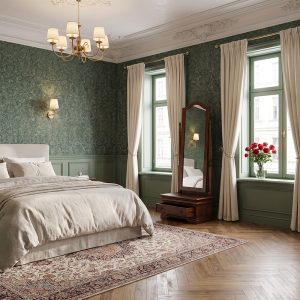 Versailles Cheval Floor Mirror with Drawer