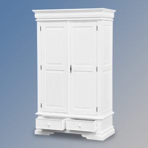 Versailles Double Robe 2 Drawer - French White