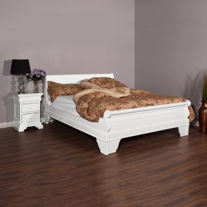 Versailles Sleigh Bed Low End - French White