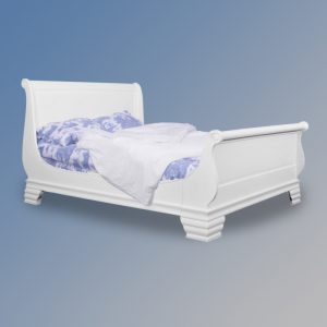 Versailles Fabienne Sleigh Bed - French White - 5ft Kingsize