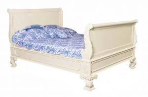 Versailles Sleigh Bed - Jacqueline - French Ivory