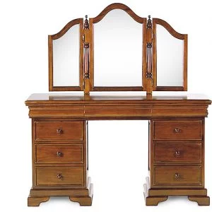 Versailles Dressing Table With Mirror (Mini) - Nutmeg