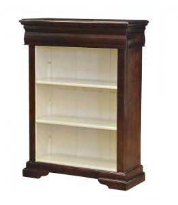 Versailles Elise Bookcase 2 Shelf and Recessed Drawer - Chestnut & Ivory