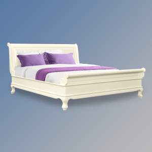 Chantilly Low End Sleigh Bed - French Ivory