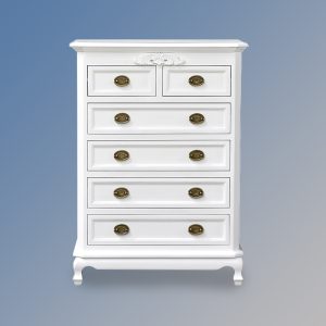 Chantilly 6 Drawer Chest - French White