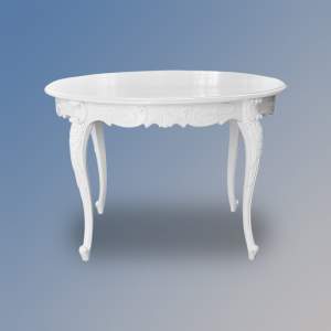Louis XV Chantilly Round Table in French White