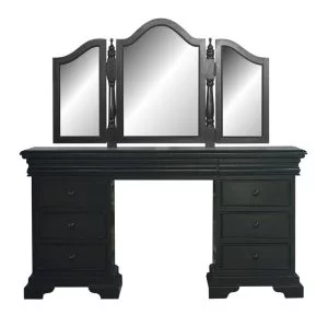 Versailles Dressing Table With Mirror - French Noir