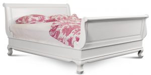 Chantilly Sleigh Bed - French White