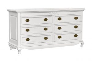 Chantilly 6 Drawer Wide- French White