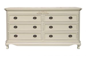 Chantilly 6 Drawer Wide- French Ivory