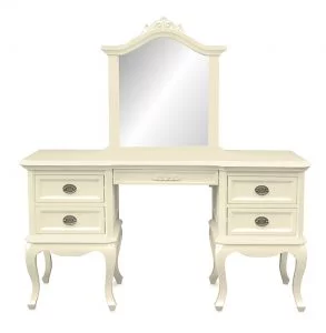 Chantilly Dressing Table & Mirror - French Ivory