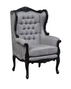 Versailles Bedroom Wing Chair - French Noir