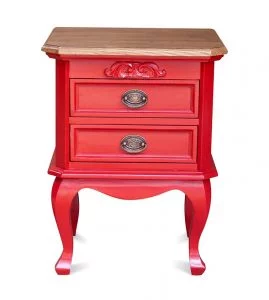Chantilly Bedside Cabinet - Rouge