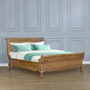Chantilly Low End Sleigh Bed - French Oak