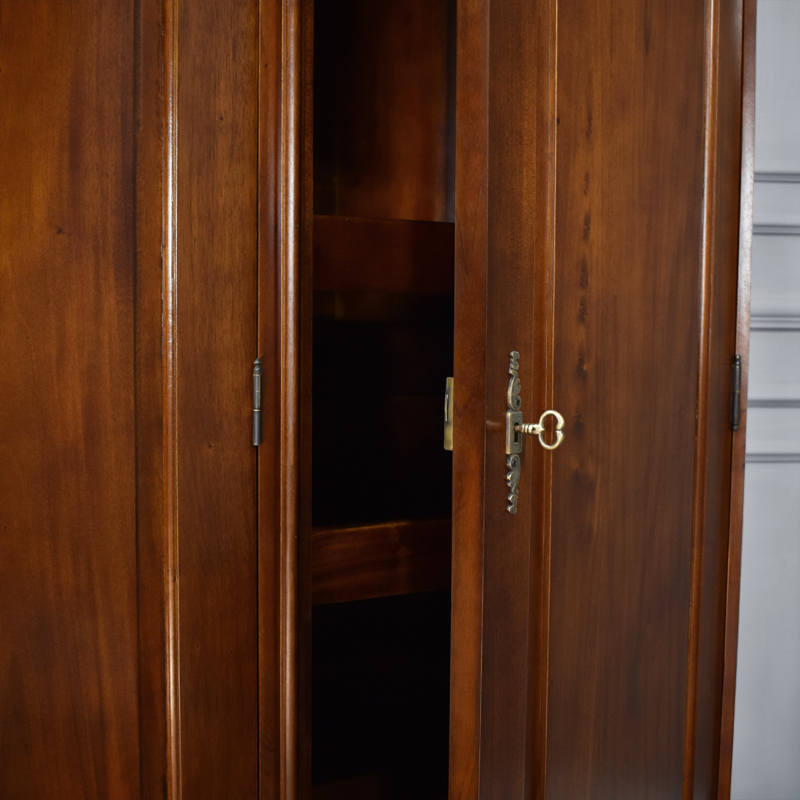 Chantilly Triple Armoire - Solid Doors - Chestnut Colour - Image 5