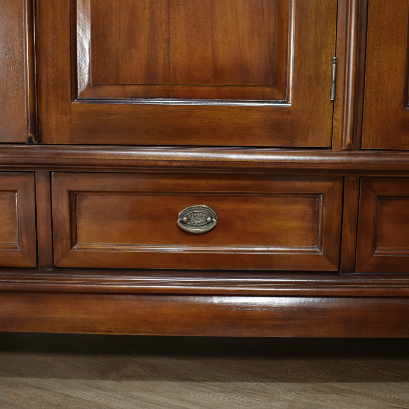 Chantilly Triple Armoire - Solid Doors - Chestnut Colour - Image 10