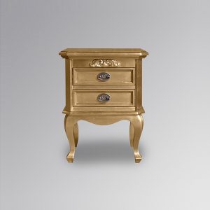 Chantilly Bedside Cabinet - Gold Leaf