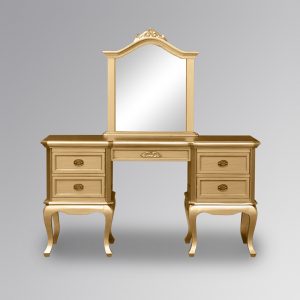 Chantilly Dressing Table & Mirror - Gold Leaf