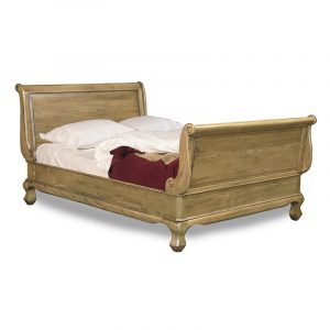 Chantilly Sleigh Bed in French Oak