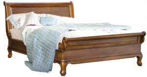 Chantilly Low End Sleigh Bed in Nutmeg