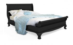 Chantilly Low End Noir Sleigh Bed