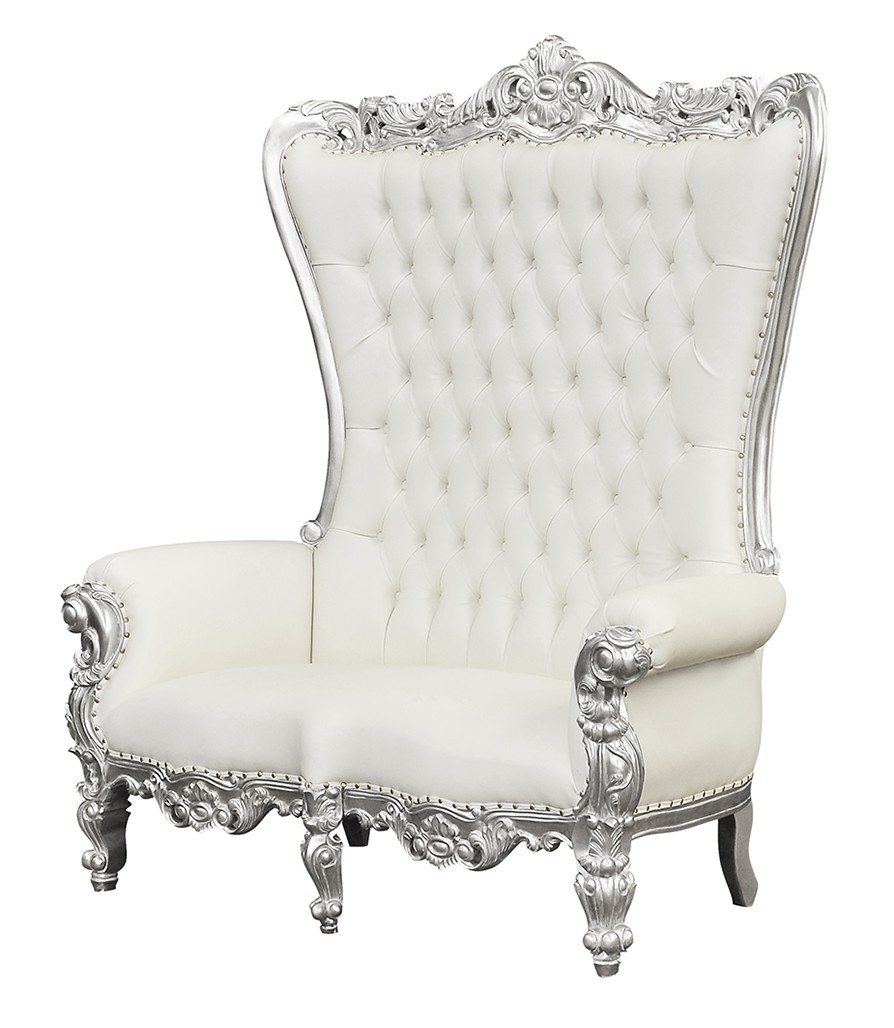 Throne Chair Silver Lazarus Double Chair Silver Frame