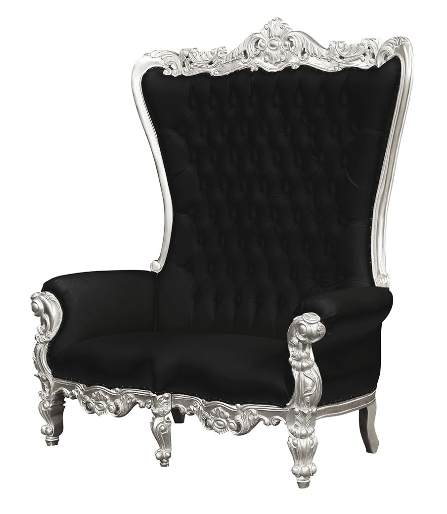 Throne Chair Lazarus Double Chair Silver Frame