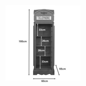 Drinks Cabinet - Iconic Retro Police Box Style Bar in Metro Blue - Mini