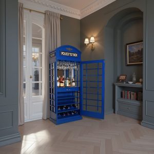 Drinks Cabinet - Police Call Box in Metro Blue
