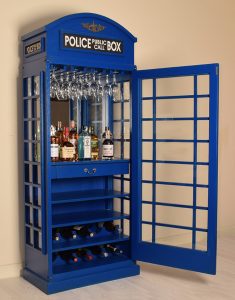Drinks Cabinet - Police Call Box in Metro Blue