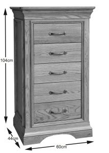Montagne 5 Drawer Tall Chest