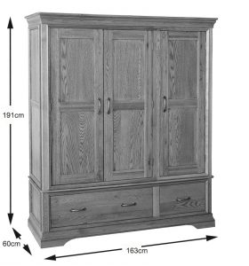 Montagne Triple Armoire with Drawers