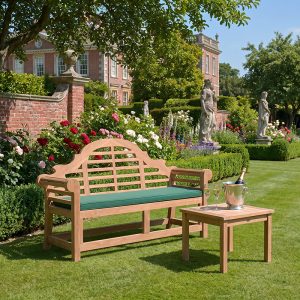 Solid Teak Lutyens Garden Bench - 3 Seater - Grade A Certified Teak