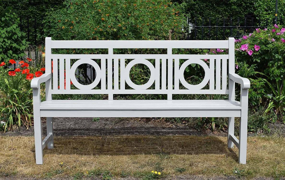 Teak Garden Bench - Blenheim in Pavilion Grey