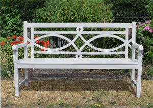 Teak Garden Bench - Gloucester in Pavilion Grey