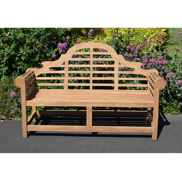 Solid Teak Lutyens Garden Bench 3 Seater Grade A Certified Teak