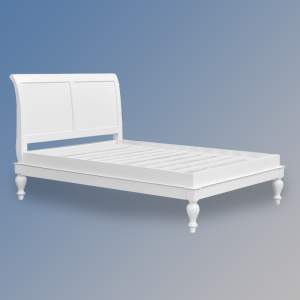 Montparnasse Low End Sleigh Bed in French White