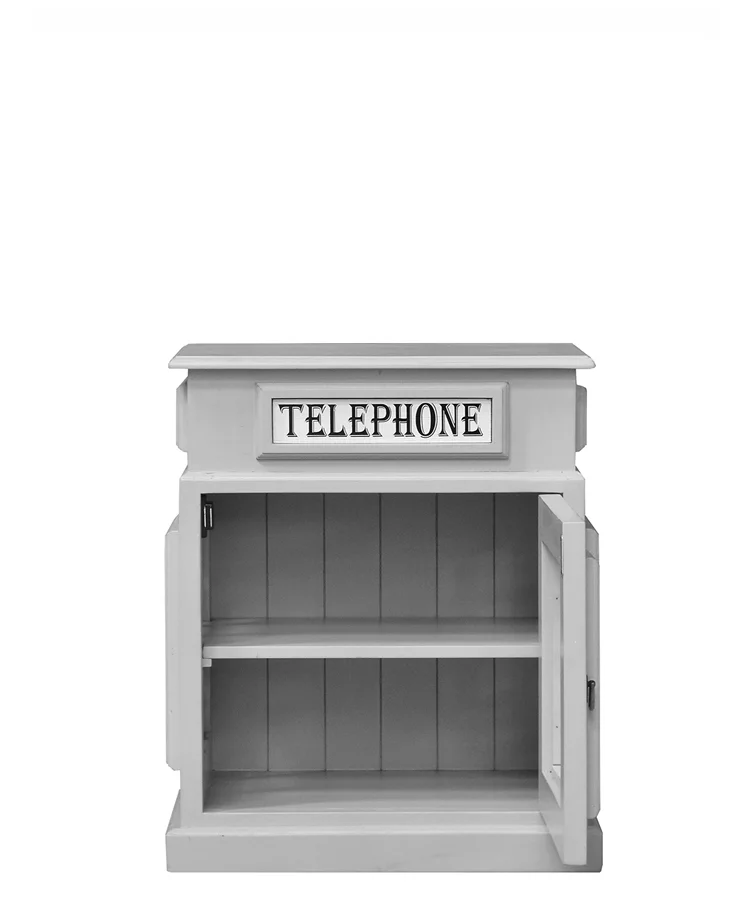 Drinks Cabinet - Iconic British Telephone Box Style Mini Cabinet in Grey - Image 2