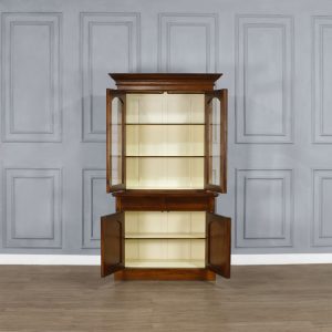Versailles Display Cabinet in Chestnut Colour - Ivory Interior