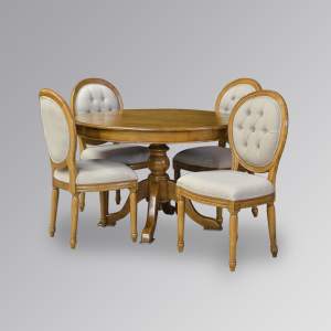 Louis Xv Moulin Round Dining Table in French Oak