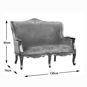 Versailles Gold 2 Seater Love Chair