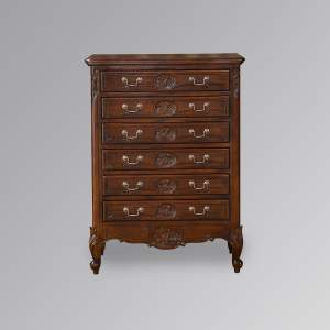 Louis XV 6 Drawer Cabinet - Chestnut