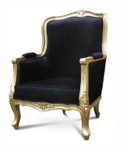 Versailles Gold - Velvet Winged Armchair